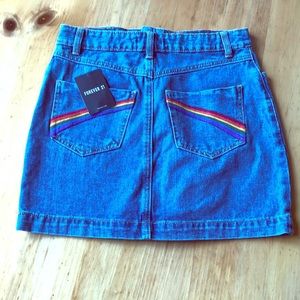 Brand new pride denim skirt